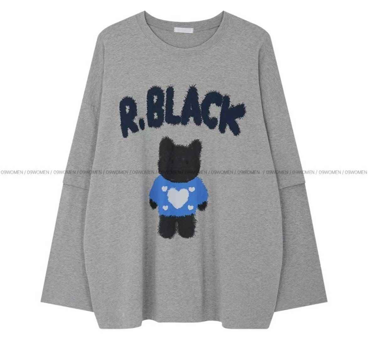 REALBLACK東大門㊣代購女士新款推薦時尚人氣職業25秋冬長袖T恤REALBLACK長袖T恤