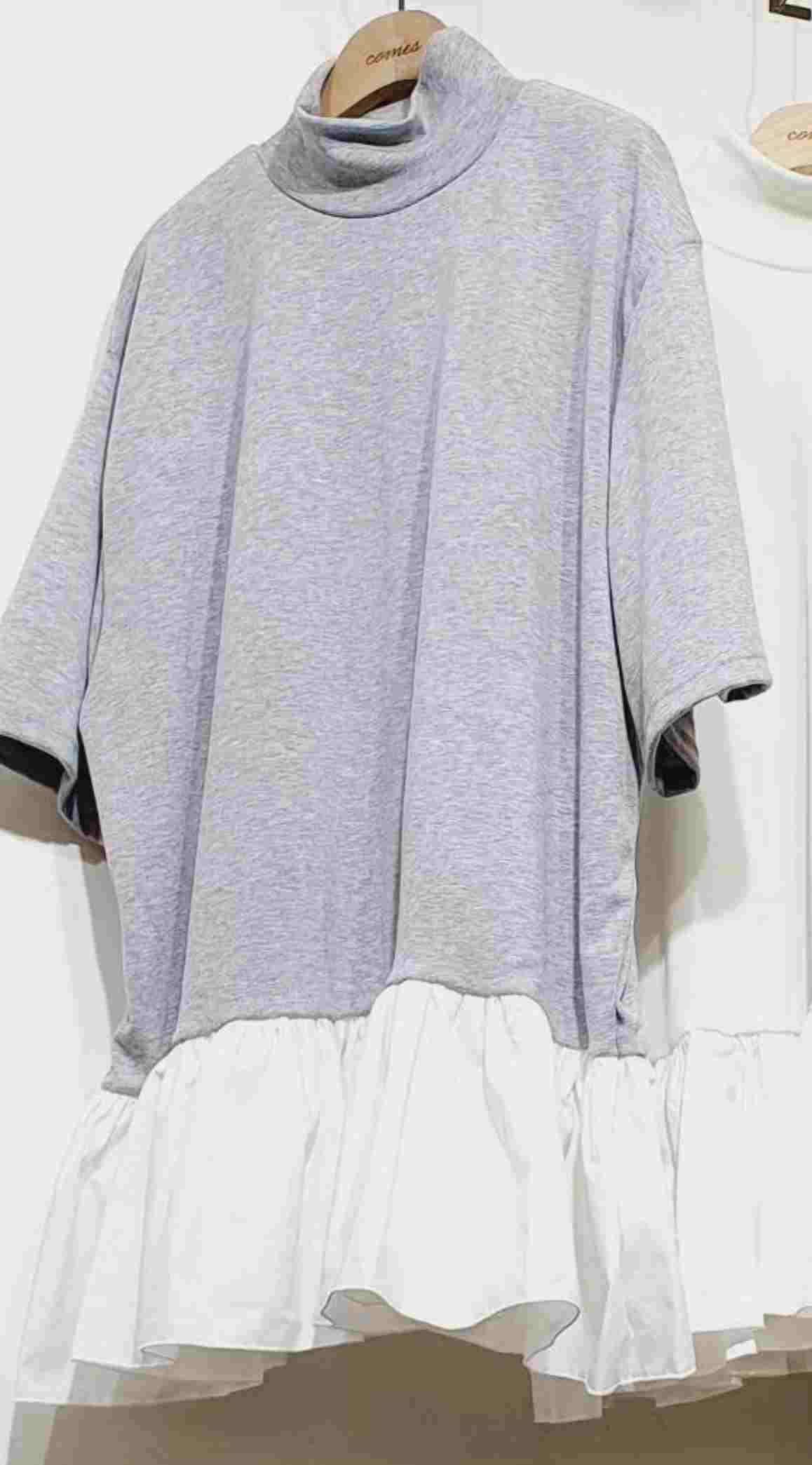 COMES-컴즈-OT東大門㊣直郵女士新款25秋冬真品長袖T恤褶皺COMES-ot長袖T恤