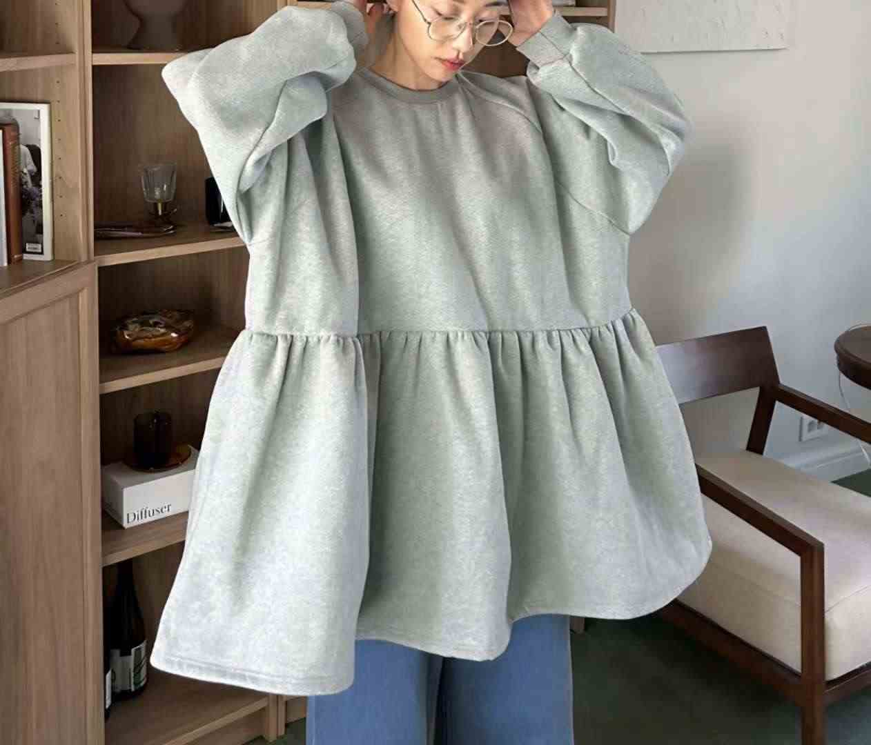 COMES-컴즈-OT東大門㊣代購女裝新品人氣時尚職業連衣裙抓絨COMES-ot連衣裙