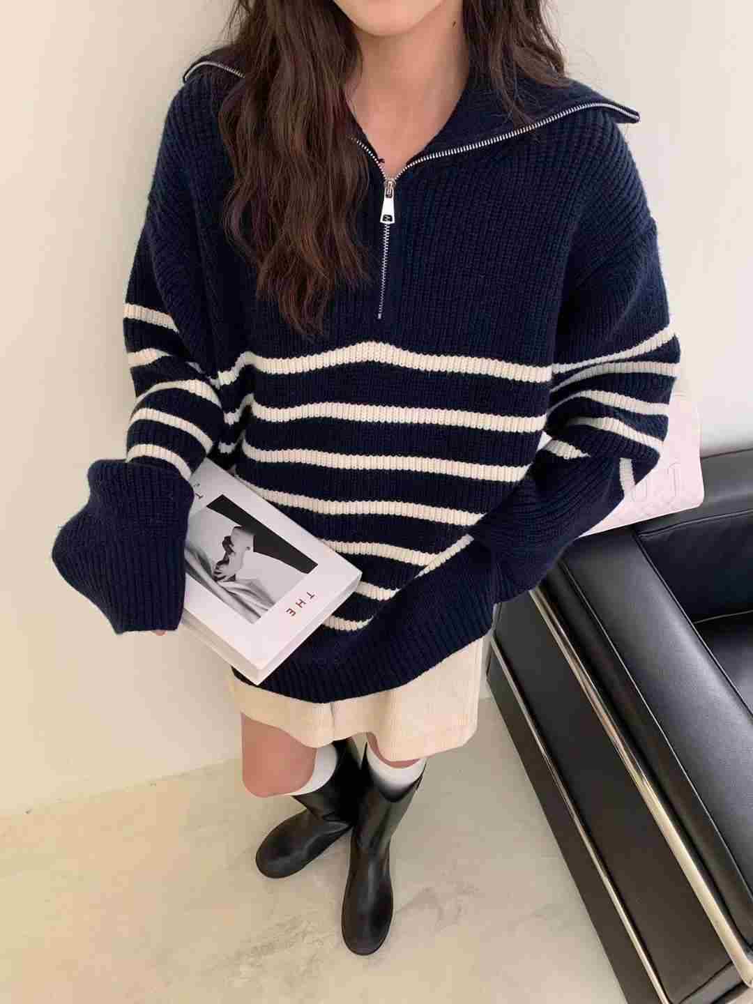 REALBLACK韓國直郵㊣女士新款真品熱賣休閑職業時尚推薦針織衫REALBLACK針織衫