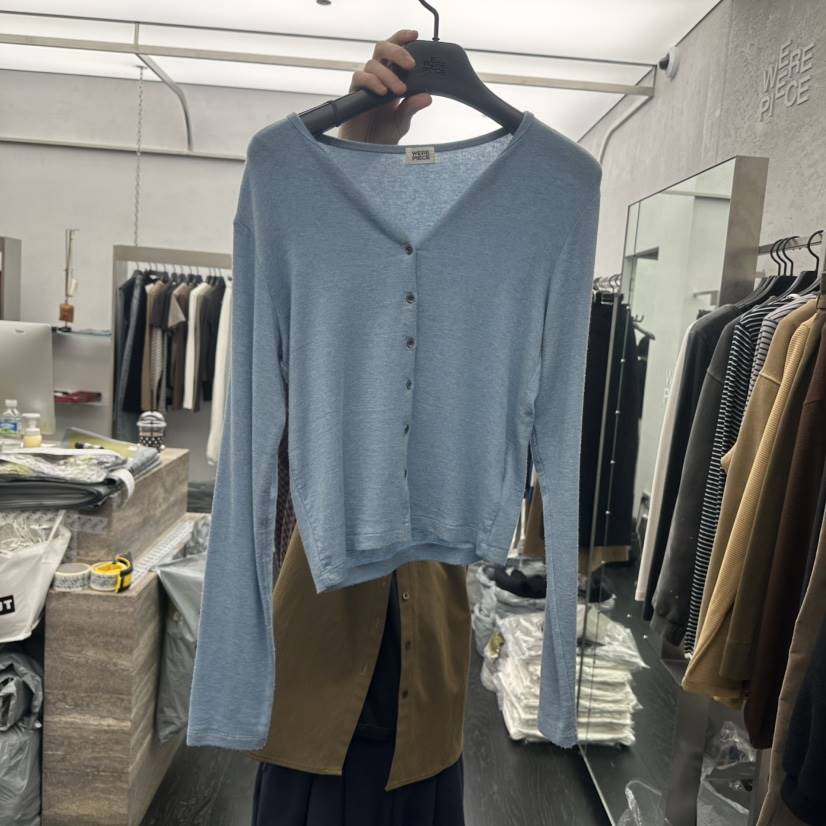 KARE/WEREPIECE東大門㊣代購女士新款職業長袖T恤披肩紐扣KARE/WEREPIECE長袖T恤