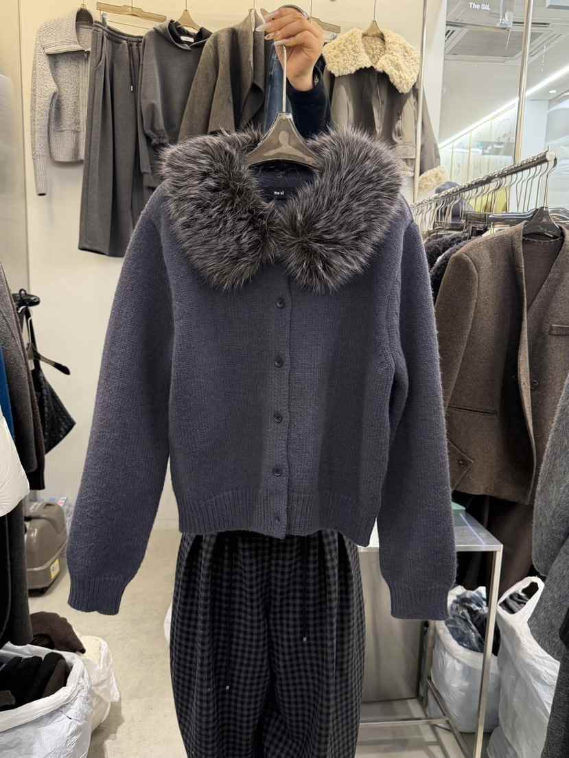 THE SIL東大門㊣代購女士新品推薦人氣毛衣毛領可拆可拆卸THE SIL/1 2ILLY毛衣