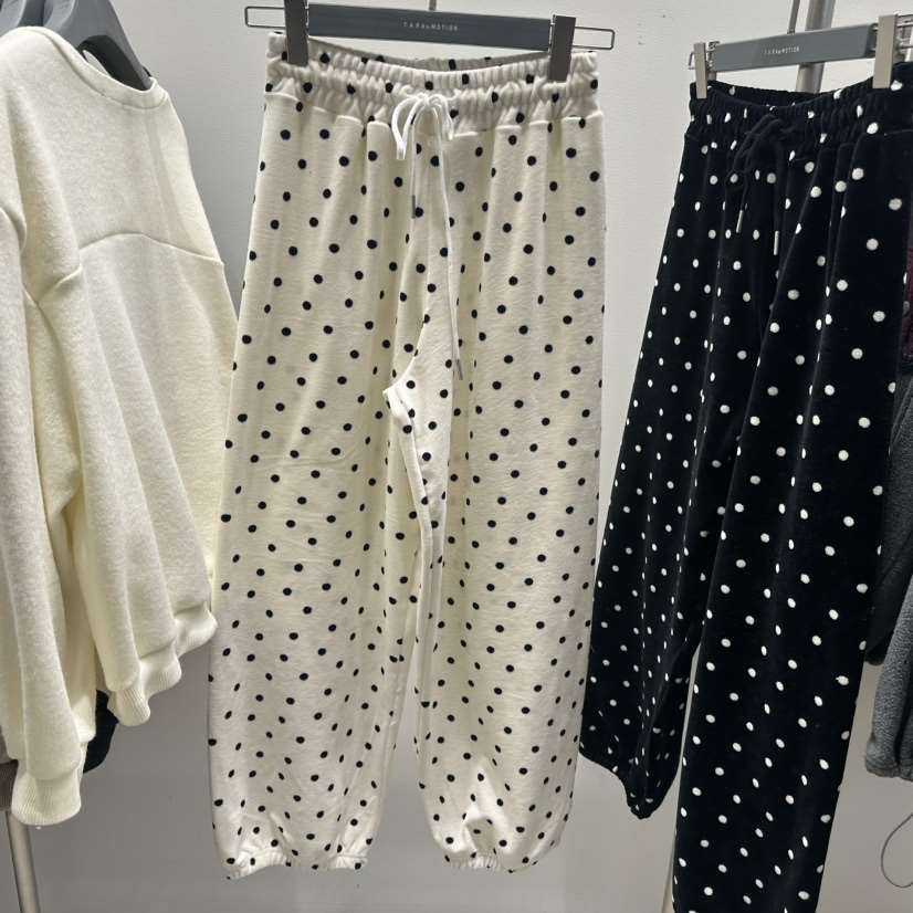 TARABY MOTION韓國直郵㊣女士新品職業時尚熱賣休閑褲天鵝絨TARABY MOTION休閑褲