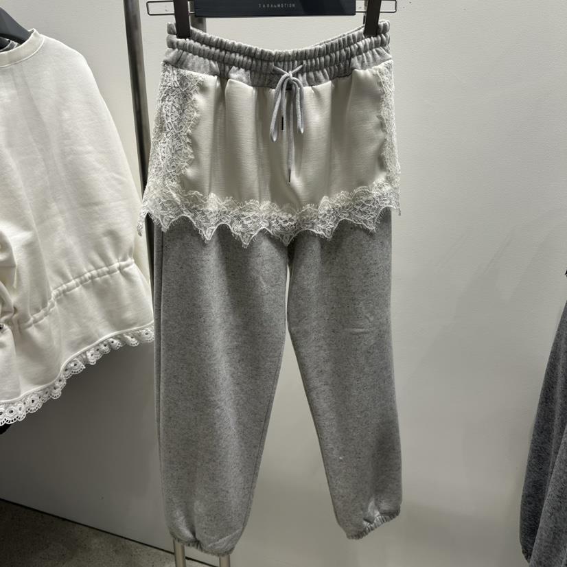 TARABY MOTION東大門㊣實拍女裝新款熱賣休閑休閑褲加絨蕾絲TARABY MOTION休閑褲
