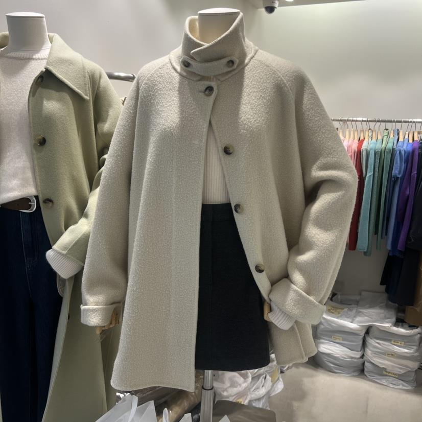 SENDTWO東大門㊣代購女裝新款熱賣25秋冬休閑時尚中長款大衣SENDTWO中長款大衣