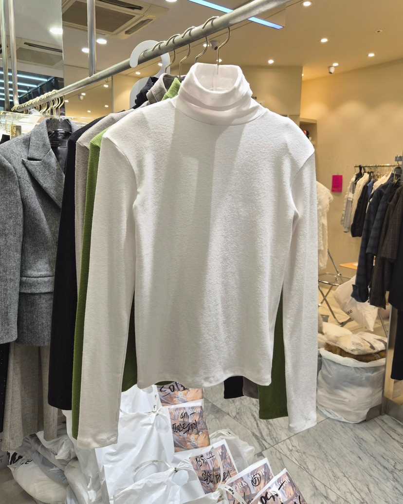 WORK SHOP東大門㊣實拍女裝新品人氣休閑長袖T恤安哥拉保暖Work_shop長袖T恤