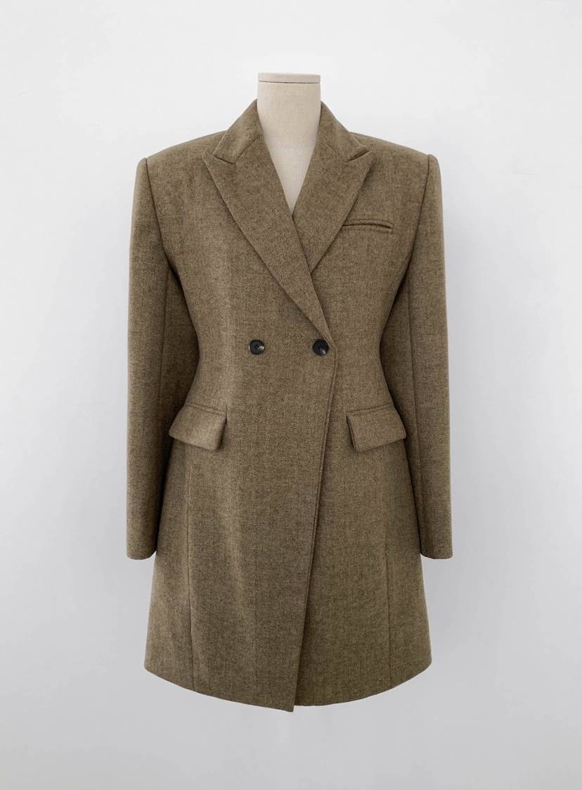 SLIT韓國代購㊣女士新品25秋冬休閑熱賣真品職業中長款大衣SLIT中長款大衣