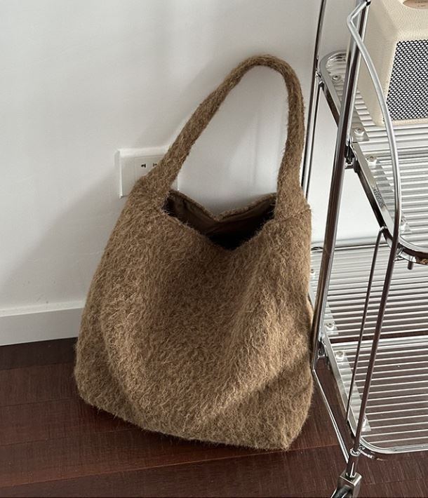 POSH BLUE韓國代購㊣女士新品推薦真品職業單肩斜跨包抓絨POSH BLUE單肩/斜跨包