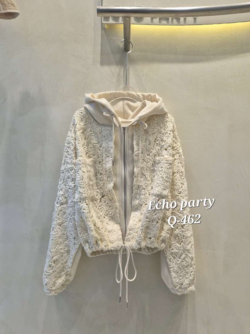 ECHOPARTY韓國代購㊣女士新款25秋冬熱賣人氣推薦夾克連帽衫ECHOPARTY夾克