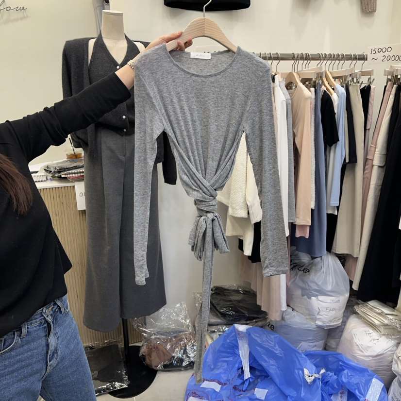 THE LOW東大門㊣實拍女士新款休閑真品25秋冬時尚人氣長袖T恤THE LOW長袖T恤