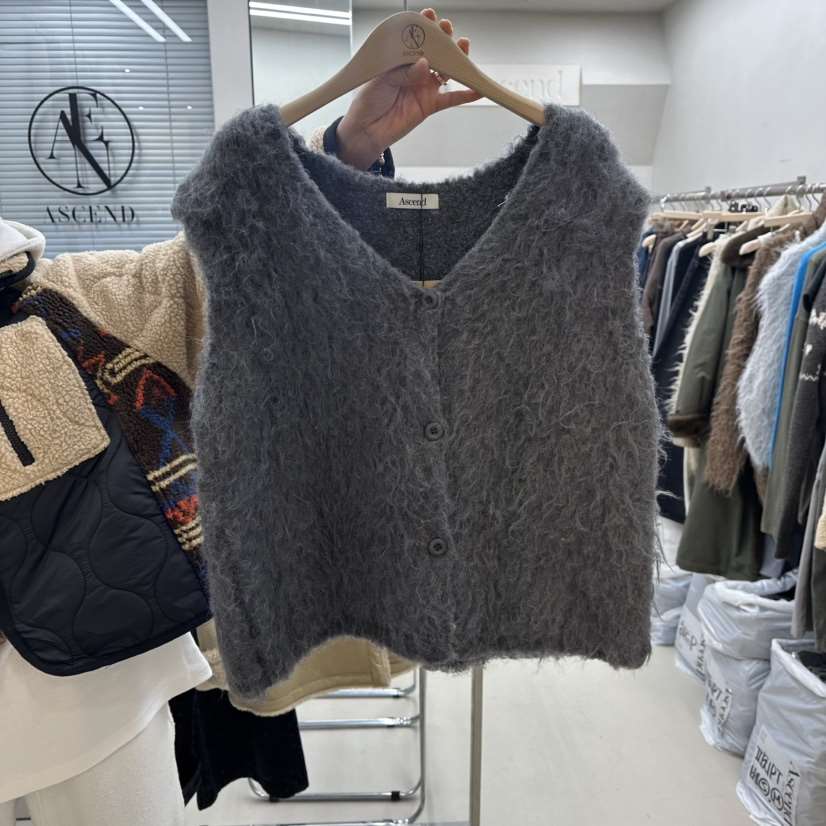 ASCEND東大門㊣代購女士新品休閑時尚職業推薦人氣馬甲羊駝毛ASCEND馬甲