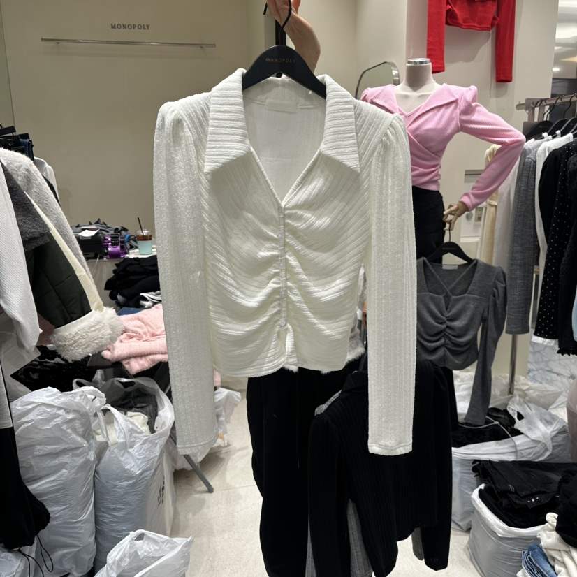 MONOPOLY韓國代購㊣女士新款職業時尚25秋冬真品熱賣針織衫MONO_POLY針織衫