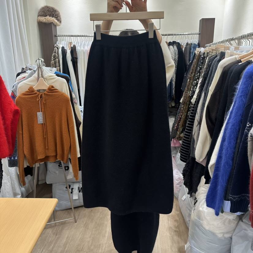 HANSUNGHYUN東大門㊣實拍女士新品推薦時尚真品25秋冬長裙羊毛HANSUNGHYUN長裙