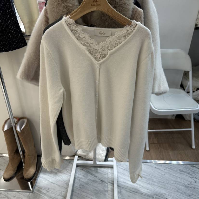 ABLESTUDIO韓國代購㊣女裝新品推薦人氣休閑真品熱賣25秋冬毛衣ABLESTUDIO毛衣