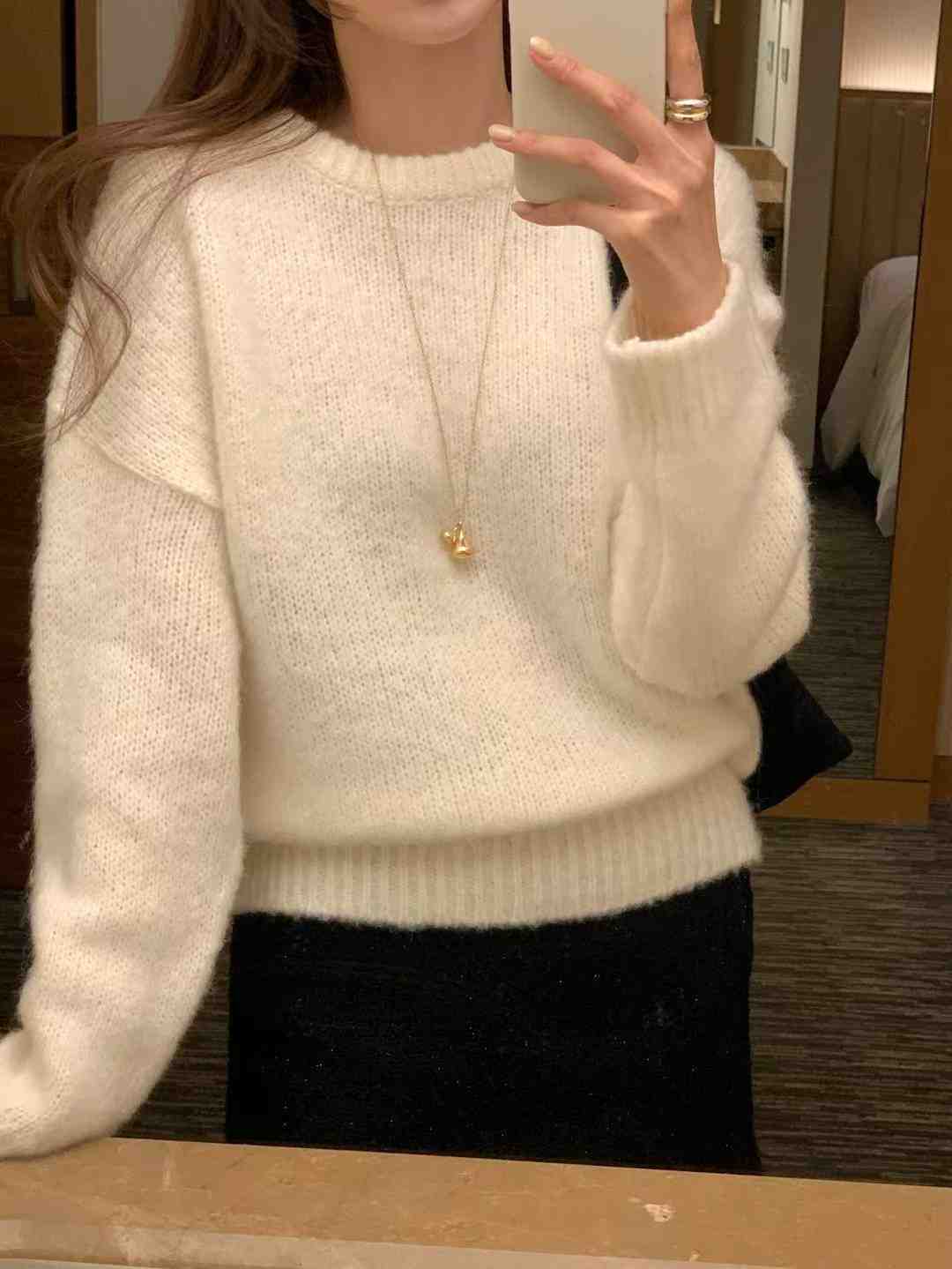 INOUF東大門㊣直郵女士新品人氣時尚推薦休閑熱賣針織衫羊駝INOUF/FLUTTER針織衫