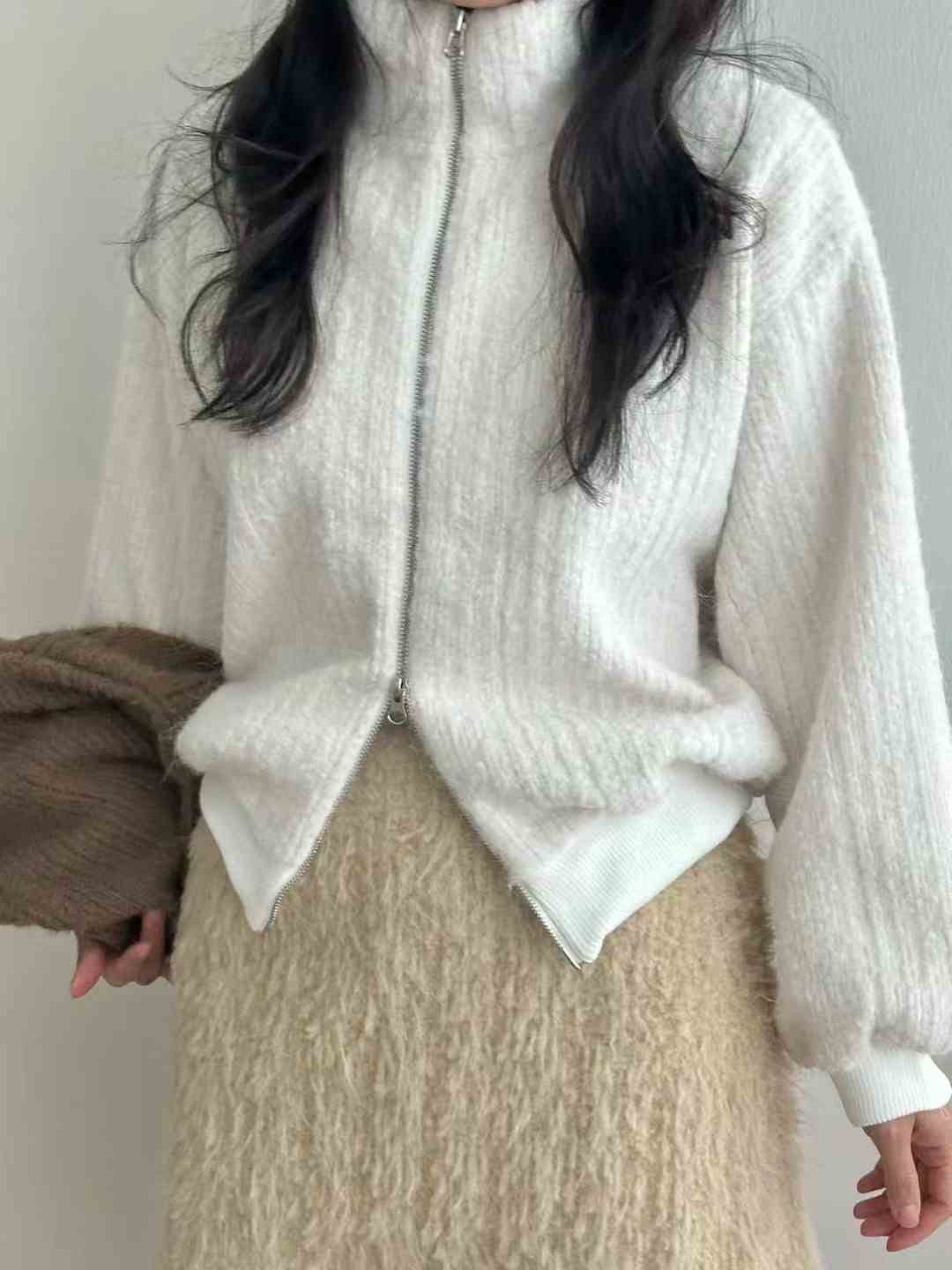 TOATEE韓國代購㊣女士新品25秋冬推薦熱賣人氣夾克高領拉鏈衫TOATEE夾克