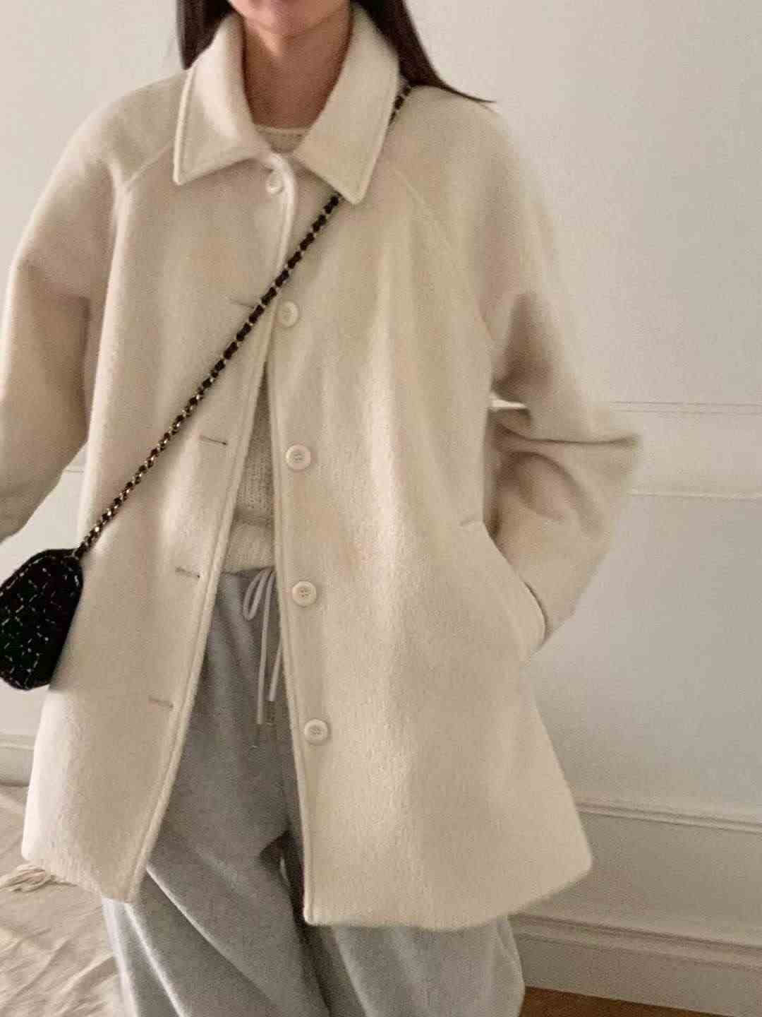 LONDON LACE-런던레이스-T東大門㊣代購女裝新款時尚中長款大衣LONDON LACE中長款大衣