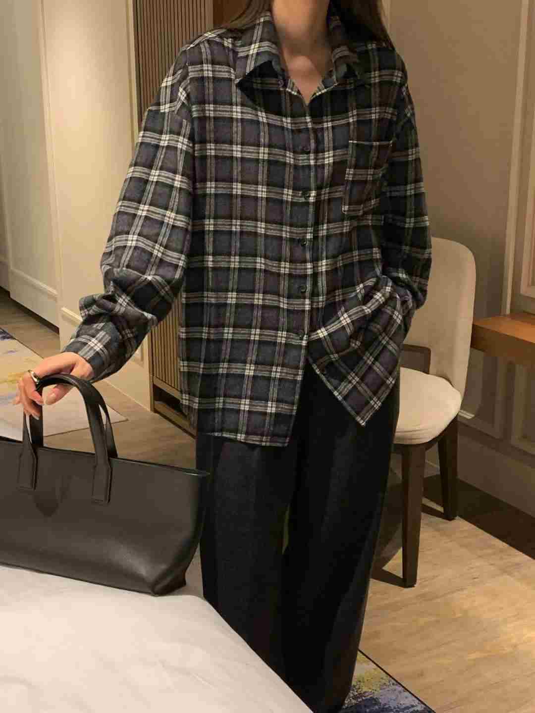 INOUF東大門㊣代購女裝新款職業休閑熱賣推薦25秋冬襯衫蕾絲衫INOUF/FLUTTER襯衫/蕾絲衫