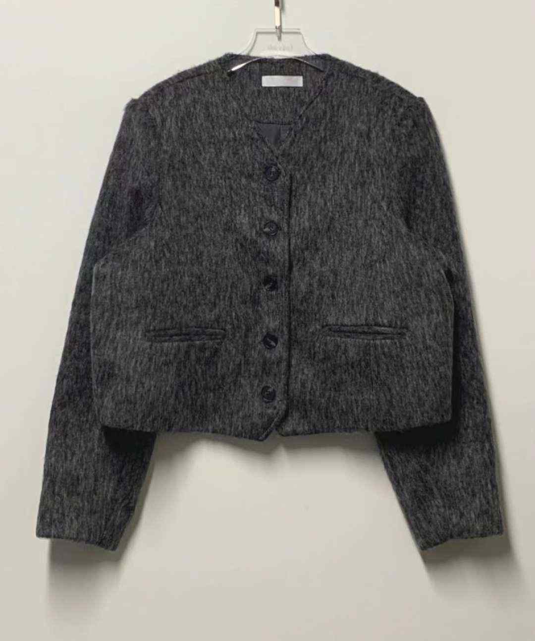 NEW FACE韓國代購㊣女裝新款休閑時尚真品25秋冬人氣短款大衣NEW FACE短款大衣