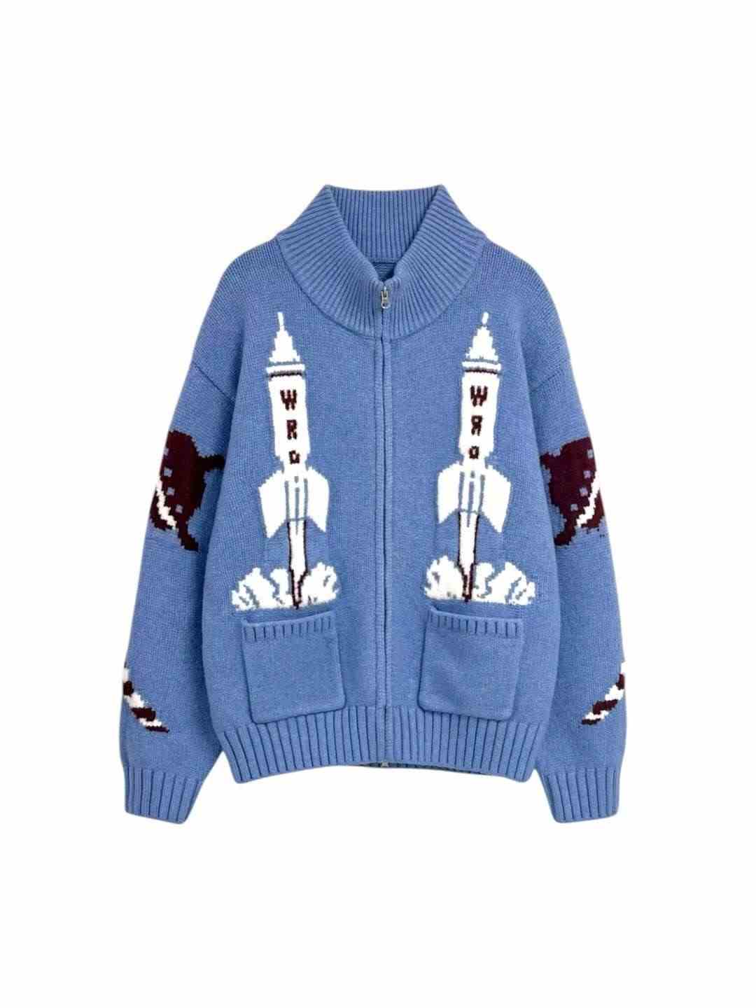 OURSTUDIO韓國代購㊣女裝新款推薦人氣時尚25秋冬夾克高領拉鏈衫OURSTUDIO夾克