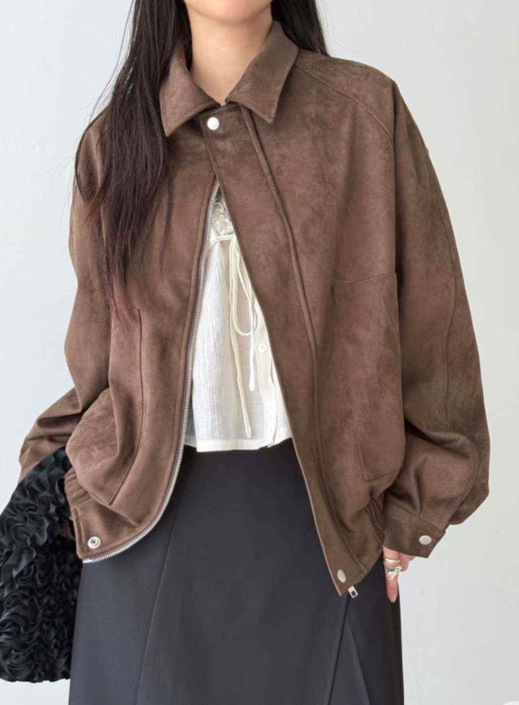 NEW FACE韓國代購㊣女士新款職業真品25秋冬人氣休閑時尚夾克NEW FACE夾克