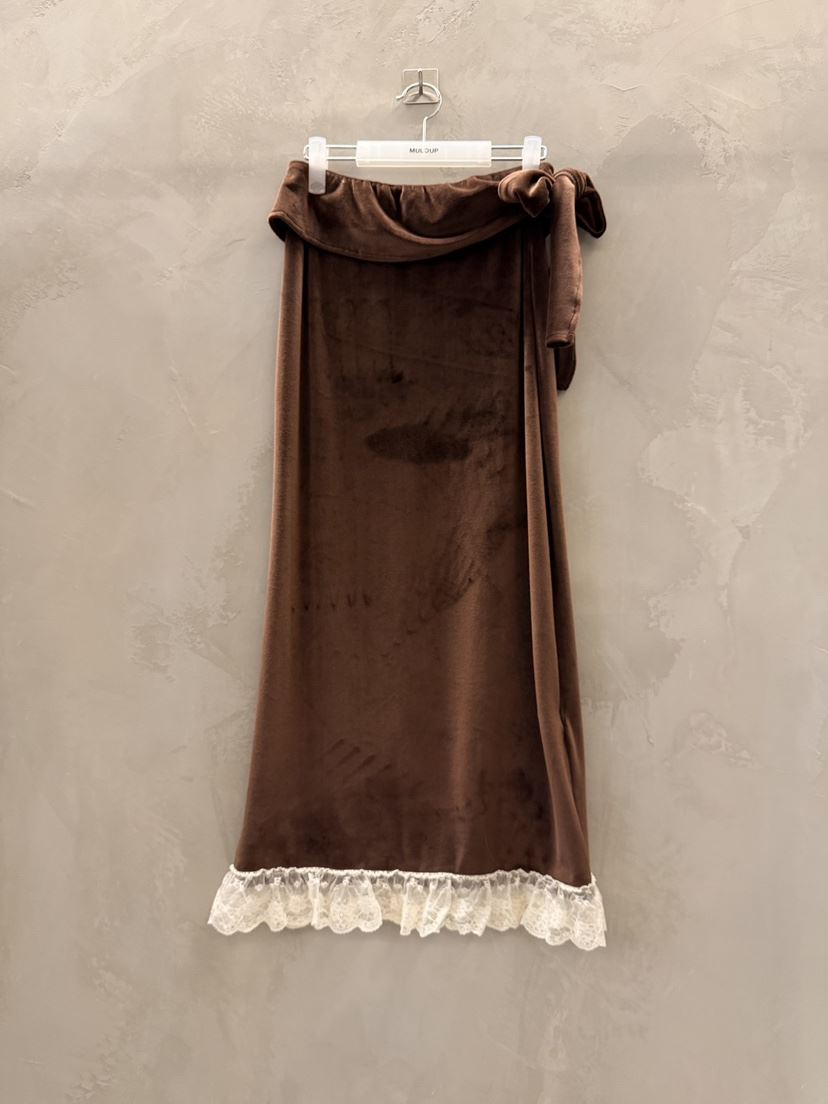 MULCUP東大門㊣代購女裝新品推薦人氣熱賣25秋冬長裙天鵝絨MULCUP長裙