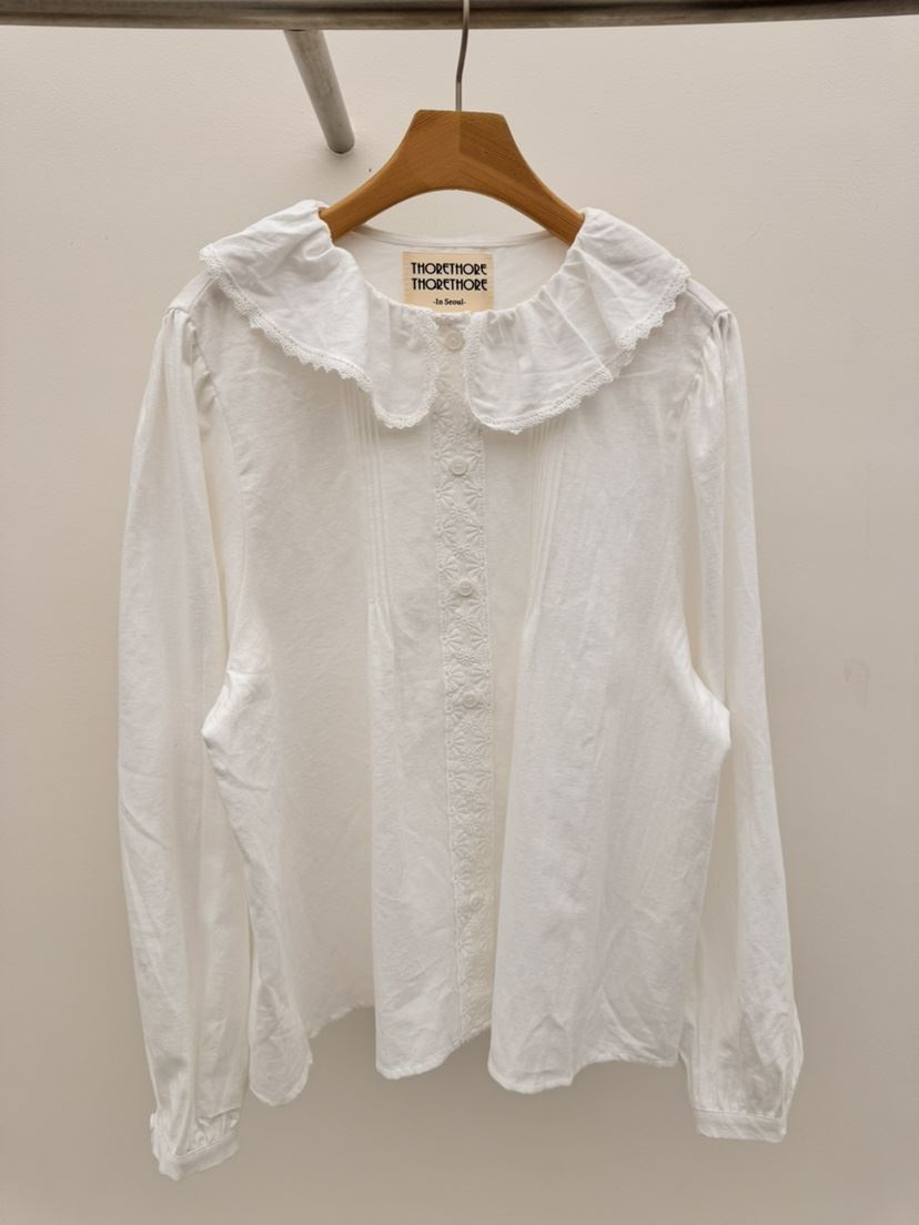 THORE韓國直郵㊣女士新款時尚熱賣職業休閑推薦真品襯衫蕾絲衫THORE襯衫/蕾絲衫
