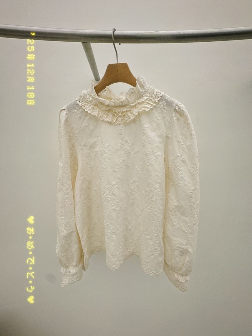 THORE東大門㊣實拍女士新款熱賣真品25秋冬職業休閑襯衫蕾絲衫THORE襯衫/蕾絲衫