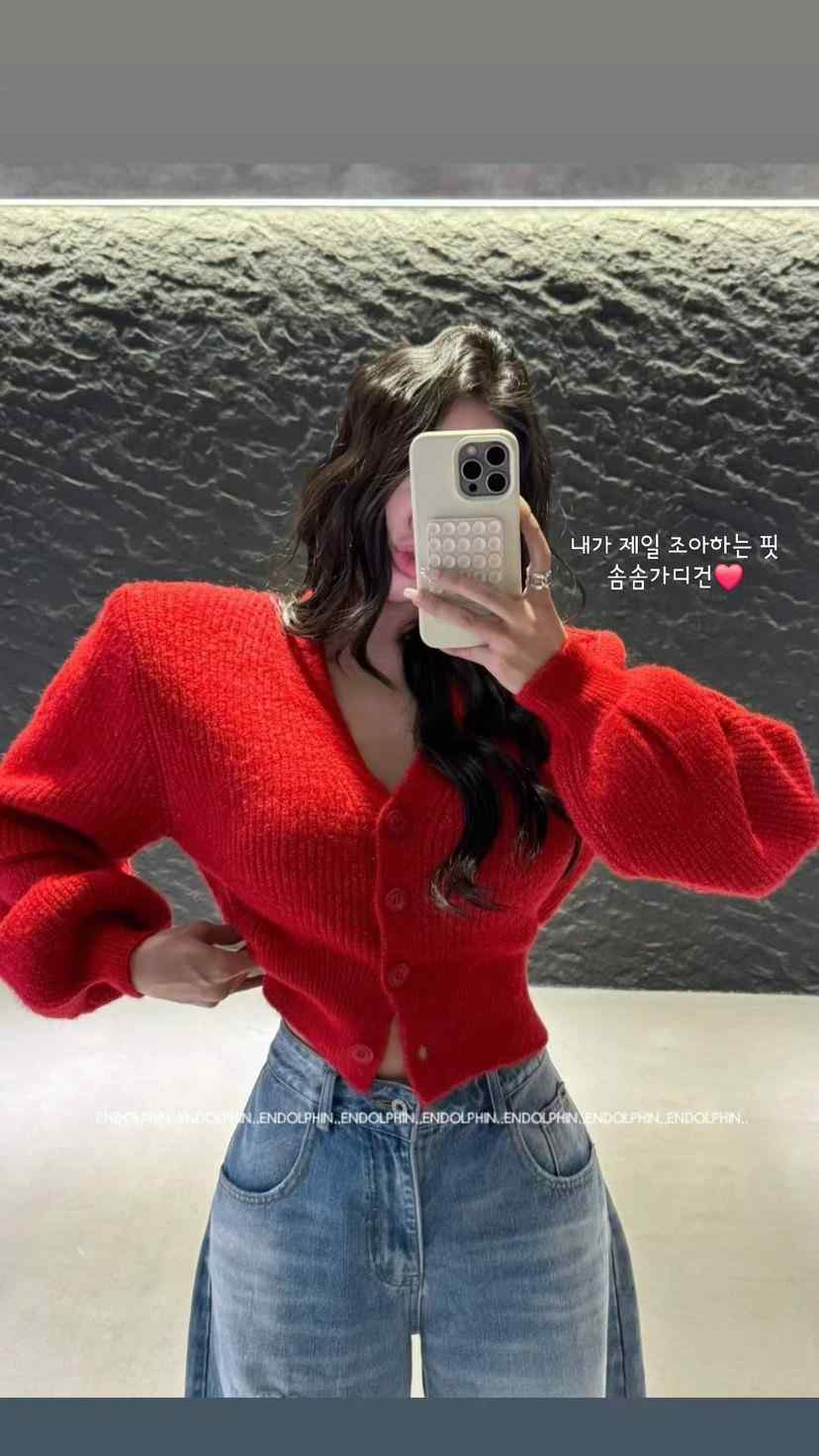 ENDOLPHIN東大門㊣代購女士新品推薦熱賣時尚25秋冬毛衣棉質開衫ENDOLPHIN毛衣