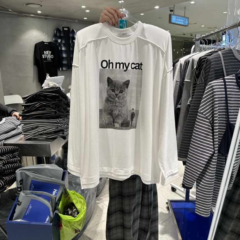 HERTZ-P韓國代購㊣女裝新品推薦人氣休閑真品25秋冬長袖T恤HERTZ-P長袖T恤