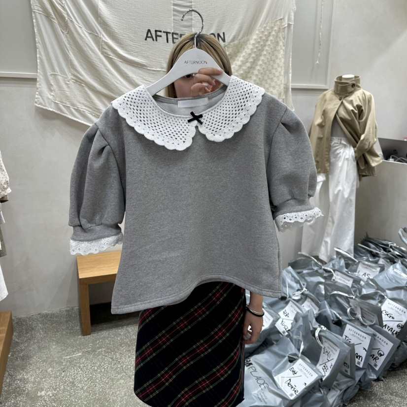 AFTERNOON東大門㊣直郵女裝新品職業人氣時尚襯衫蕾絲衫加絨AFTERNOON襯衫/蕾絲衫