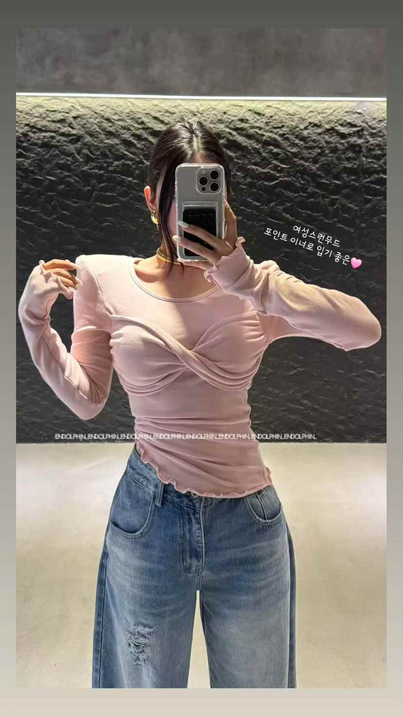 ENDOLPHIN東大門㊣直郵女裝新款熱賣25秋冬推薦人氣長袖T恤ENDOLPHIN長袖T恤