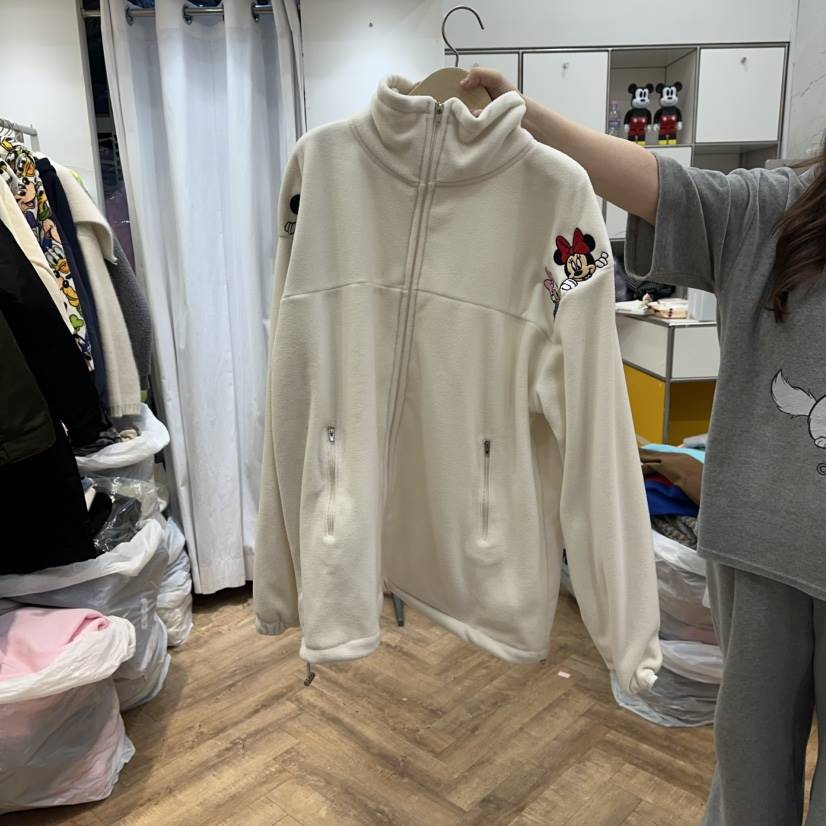 DE LINE東大門㊣直郵女裝新品推薦時尚熱賣衛衣加絨抓絨拉鏈DE LINE衛衣