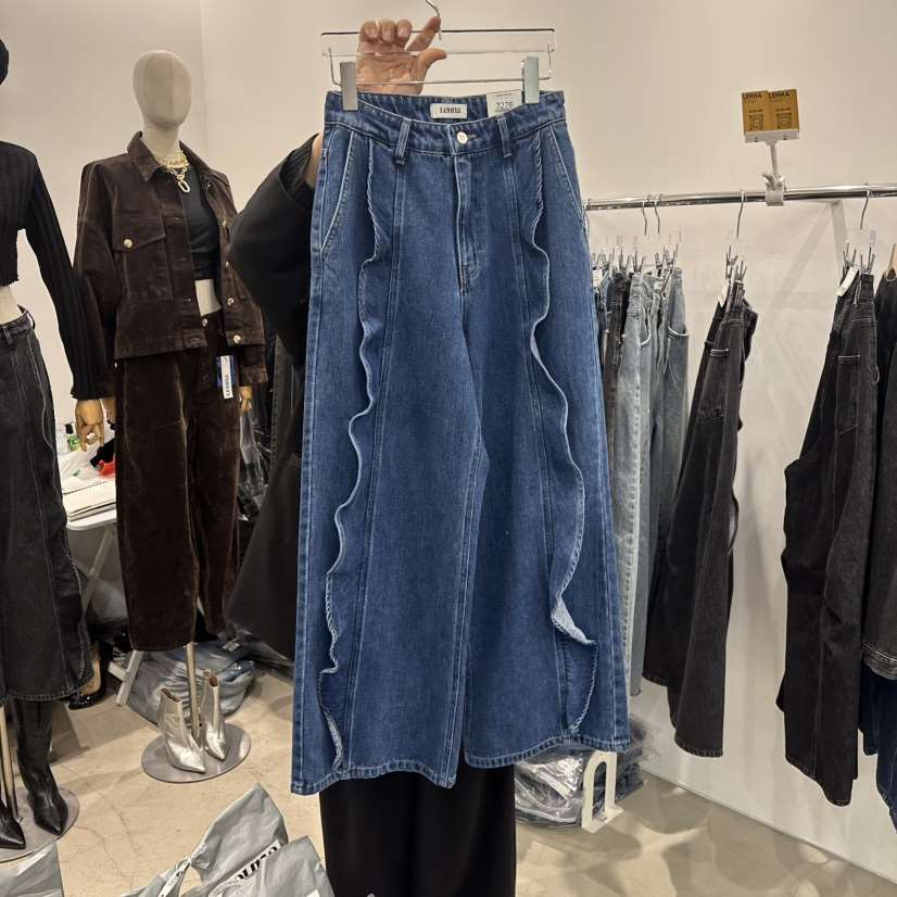 LEHNA東大門㊣代購女裝新款推薦休閑25秋冬職業熱賣人氣牛仔褲LEHNA牛仔褲