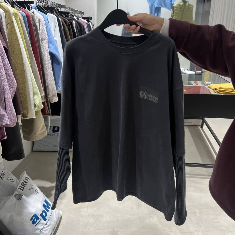 BROT東大門㊣直郵女裝新款推薦熱賣25秋冬人氣休閑職業長袖T恤BROT長袖T恤