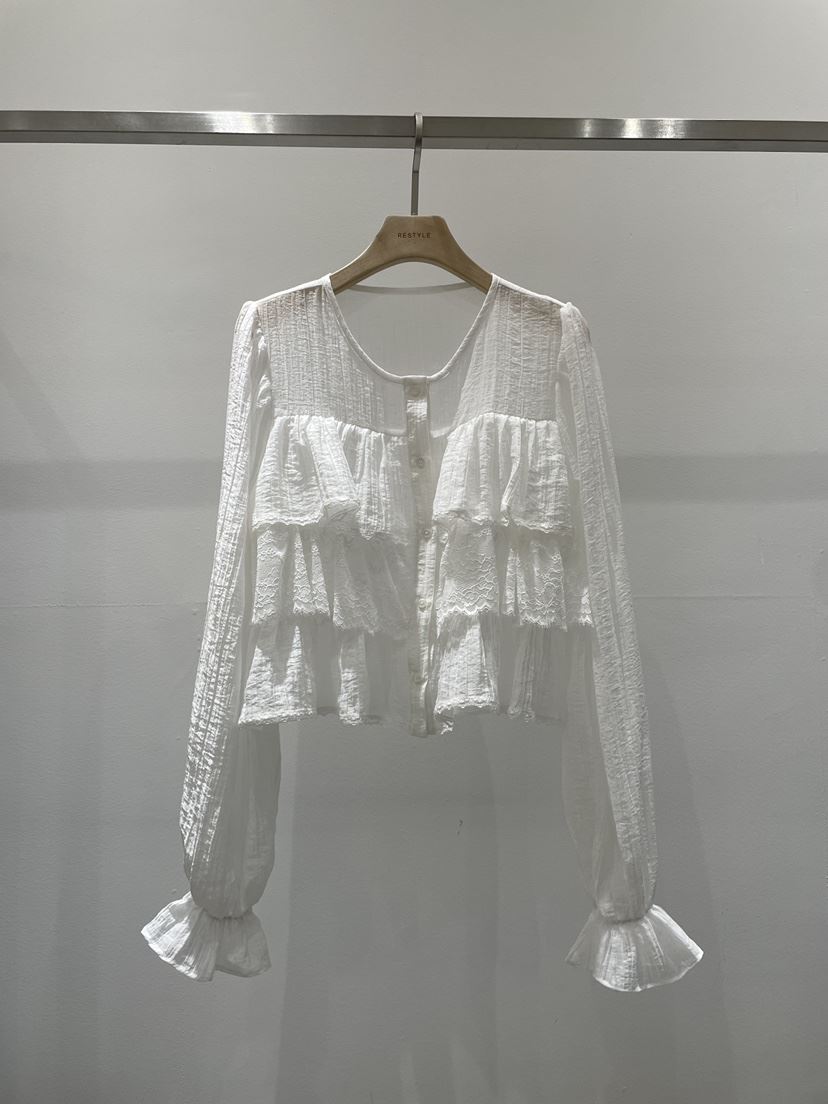 RE STYLE-Q東大門㊣直郵女裝新品25秋冬人氣職業襯衫蕾絲衫RE STYLE襯衫/蕾絲衫