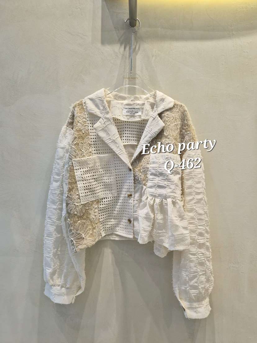 ECHOPARTY東大門㊣實拍女士新品推薦時尚熱賣襯衫蕾絲衫花朵ECHOPARTY襯衫/蕾絲衫