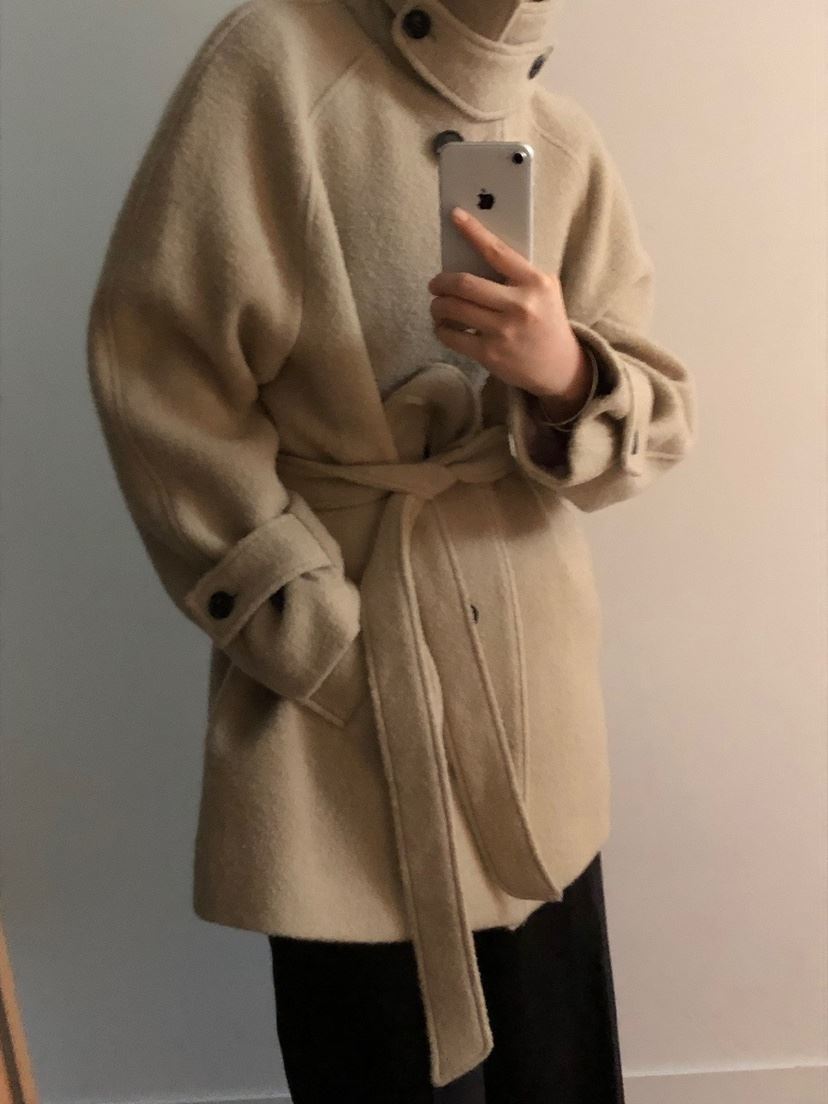 NOPROBLEM東大門㊣代購女士新款熱賣25秋冬中長款大衣Sale含腰帶NOPROBLEM中長款大衣