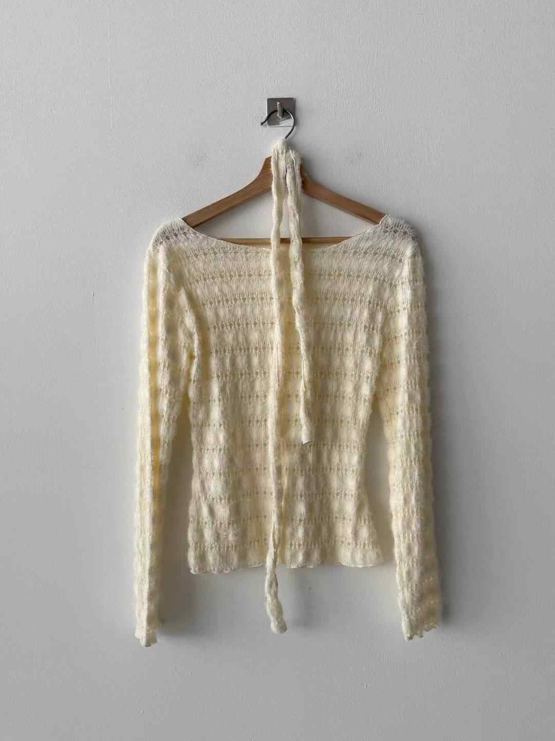 DOTNODI（無品牌標）東大門㊣直郵女士新品時尚長袖T恤含脖帶DOTNODI長袖T恤