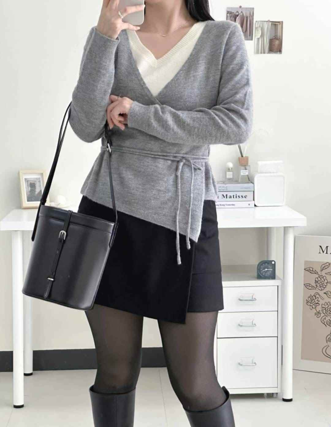 SALT.B東大門㊣實拍女士新品人氣熱賣職業時尚推薦25秋冬針織衫SALT.B針織衫