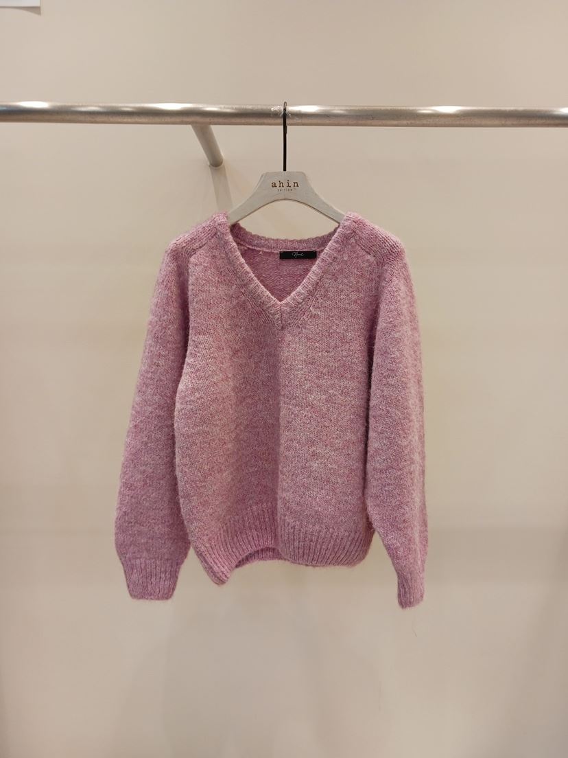 NEOUL韓國直郵㊣女裝新款推薦職業人氣25秋冬熱賣針織衫V領NEOUL/ahin雙領標簽針織衫