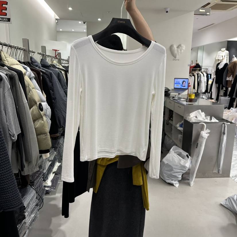 DIARRA韓國代購㊣女裝新款25秋冬熱賣職業休閑真品人氣長袖T恤DIARRA長袖T恤