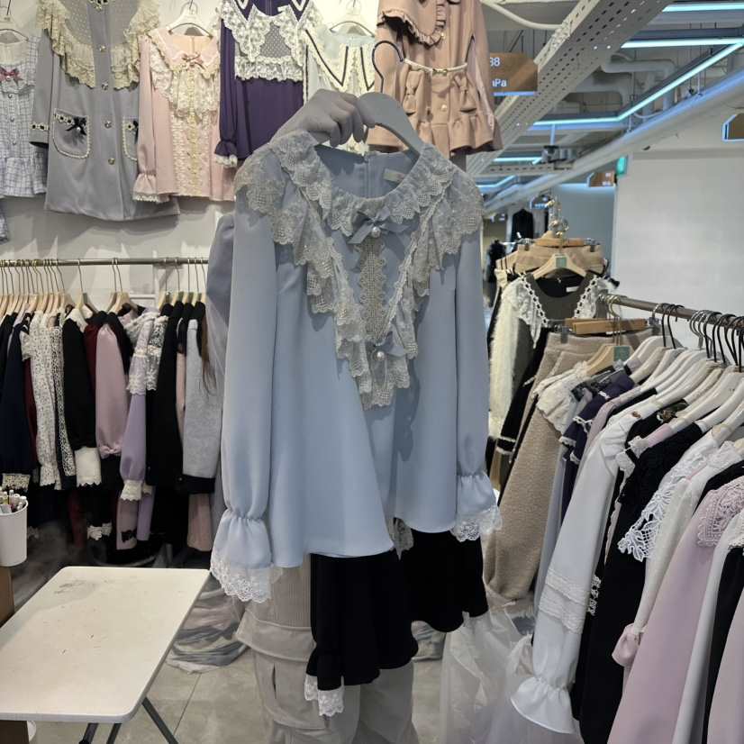 PAPA東大門㊣代購女裝新款推薦人氣熱賣真品休閑襯衫蕾絲衫PaPa/HALMADE襯衫/蕾絲衫