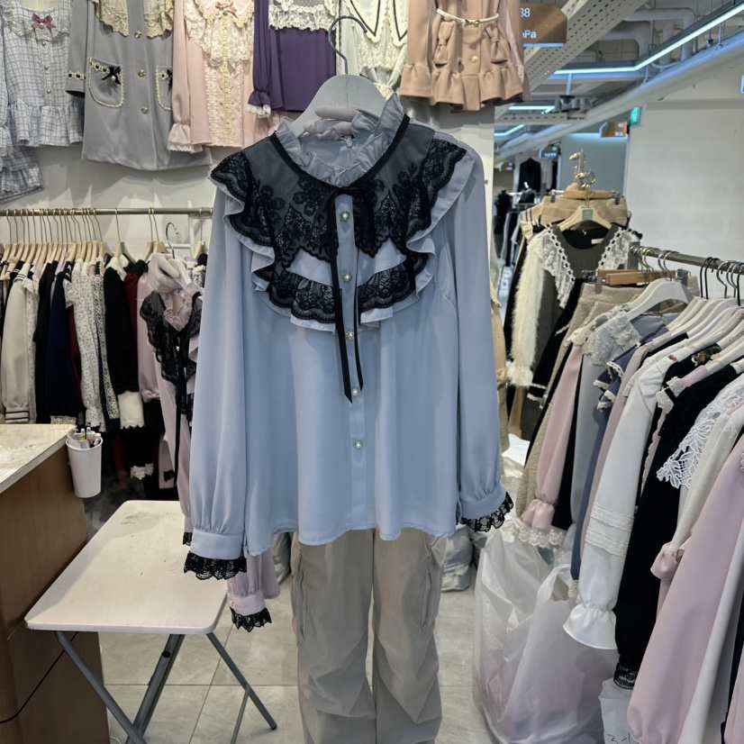 PAPA東大門㊣直郵女裝新品25秋冬職業熱賣人氣真品襯衫蕾絲衫PaPa/HALMADE襯衫/蕾絲衫