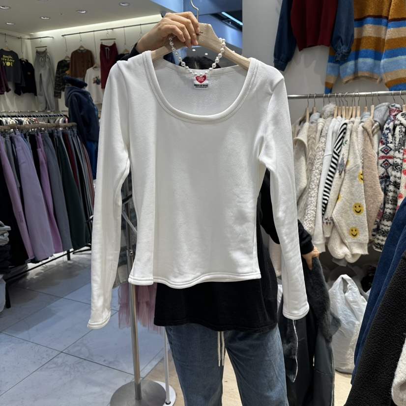 UNDERSTAR_VINTAGE東大門㊣實拍女裝新款25秋冬人氣長袖T恤UNDERSTAR_VINTAGE長袖T恤