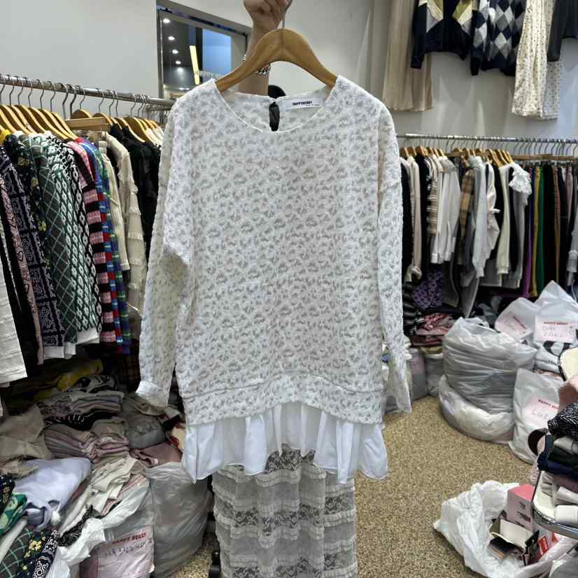 HAPPYBERRY東大門㊣實拍女裝新款職業熱賣25秋冬襯衫蕾絲衫蕾絲HAPPYBERRY襯衫/蕾絲衫