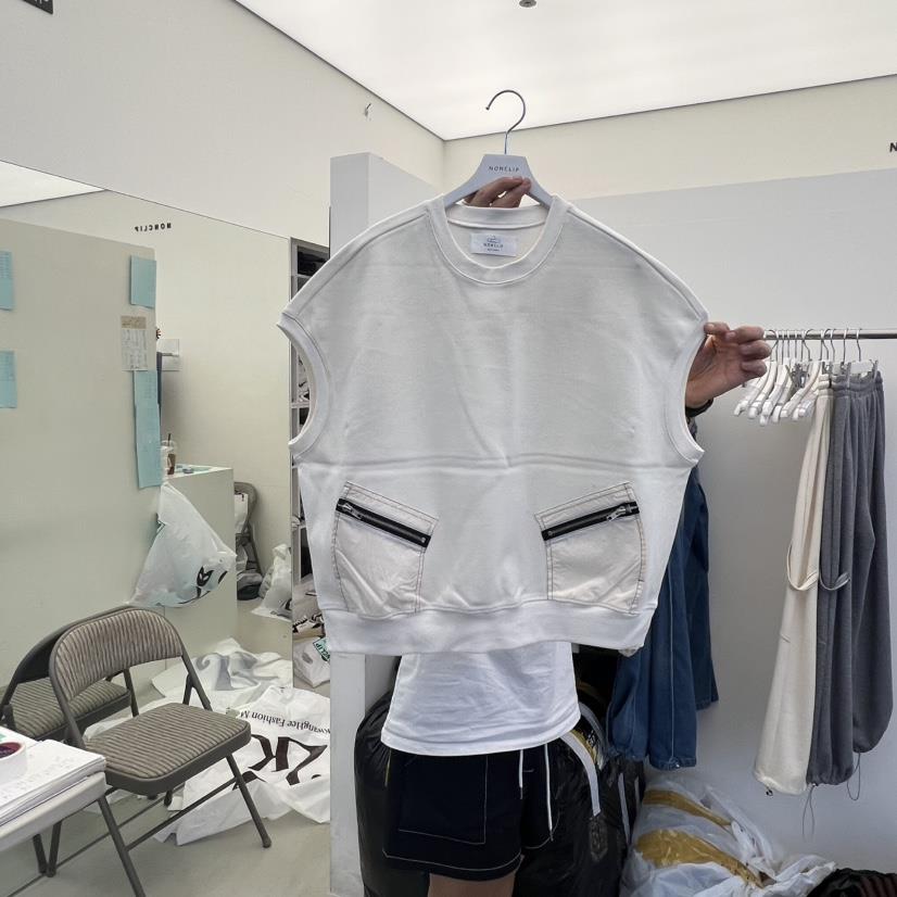 NON CLIP東大門㊣實拍女士新品人氣25秋冬職業吊帶背心口袋NON CLIP吊帶/背心