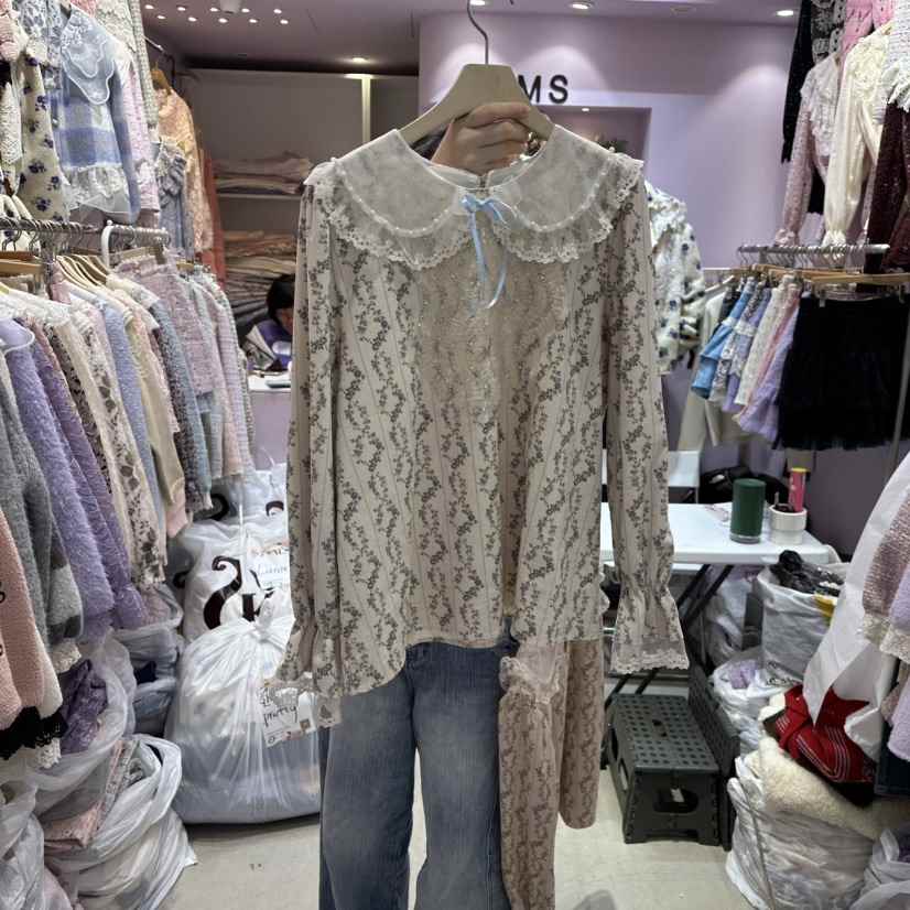 MS韓國代購㊣女裝新款時尚真品熱賣職業推薦休閑襯衫蕾絲衫MS襯衫/蕾絲衫