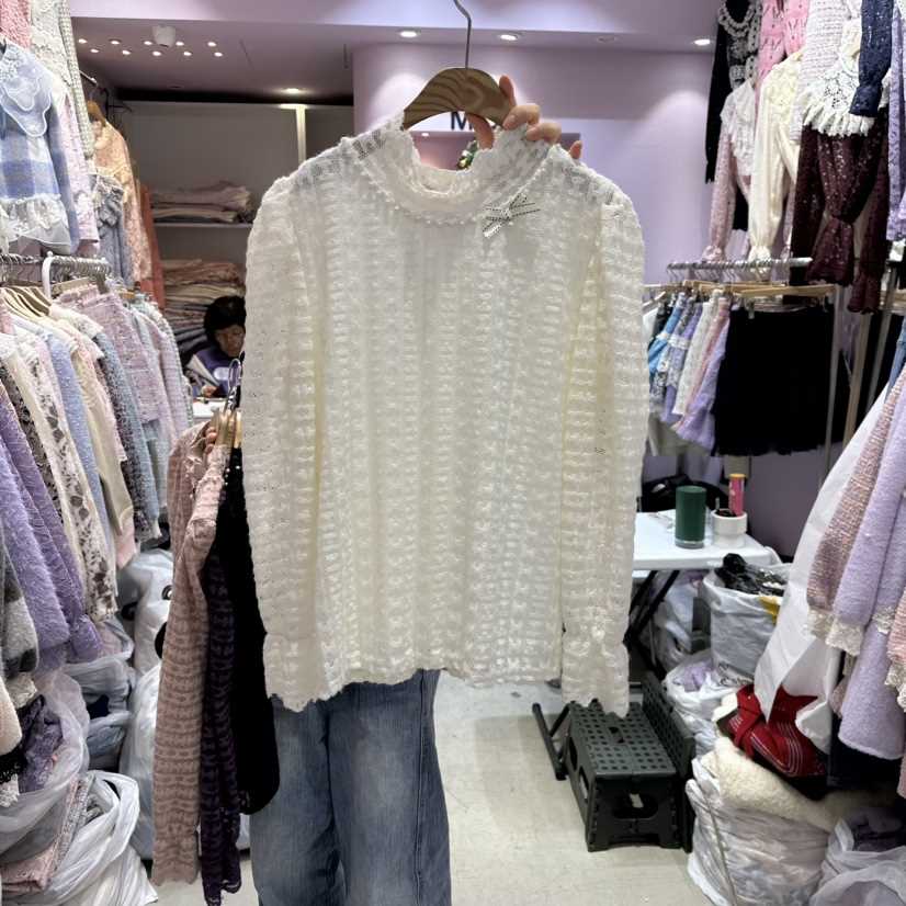 MS韓國直郵㊣女裝新品25秋冬時尚休閑人氣熱賣推薦襯衫蕾絲衫MS襯衫/蕾絲衫