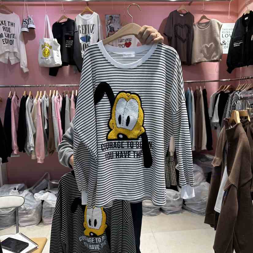 K STORY東大門㊣直郵女裝新品推薦休閑熱賣真品職業長袖T恤K STORY長袖T恤